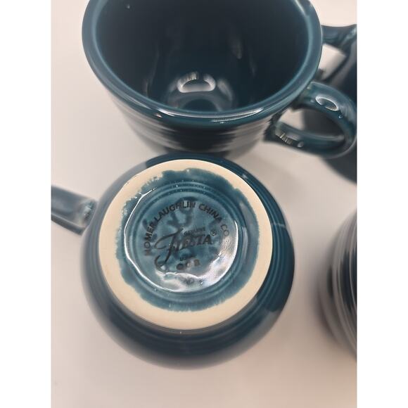 Set of 4 Fiesta Homer Laughlin Juniper Coffee Tea Cups Mugs - Picture 3 of 3